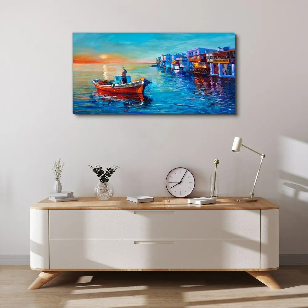 Tablou canvas apus de soare de mare