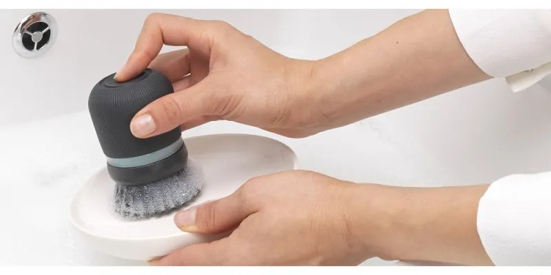 Set 2 rezerve pentru dozator detergent cu perie Brabantia SinkSide 1003319, Inlocuire usoara, Poliester, Gri inchis