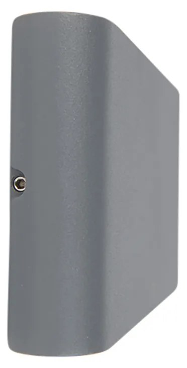 Set de 2 aplice exterioare gri închis 17,5 cm inclusiv LED - Batt