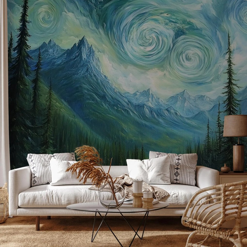 Fototapet - Peisaj cu o adiere din Van Gogh (147x102 cm)