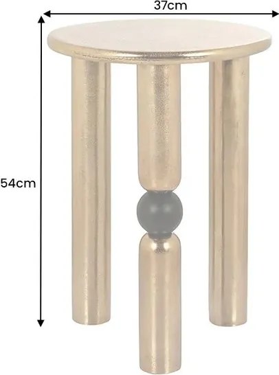 Masuta Laterala, Aluminiu, Auriu, ABSTRACT 55cm
