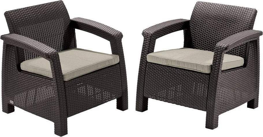 Fotoliu de grădină maro Corfu – Keter