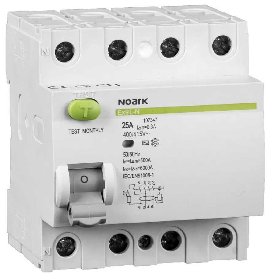 Intrerupator diferential 40A, 4P, TIP AC, 300mA, Noark