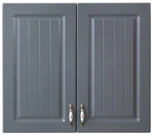 Corp superior 80. cu 2 usi Zebra MDF gri dungi