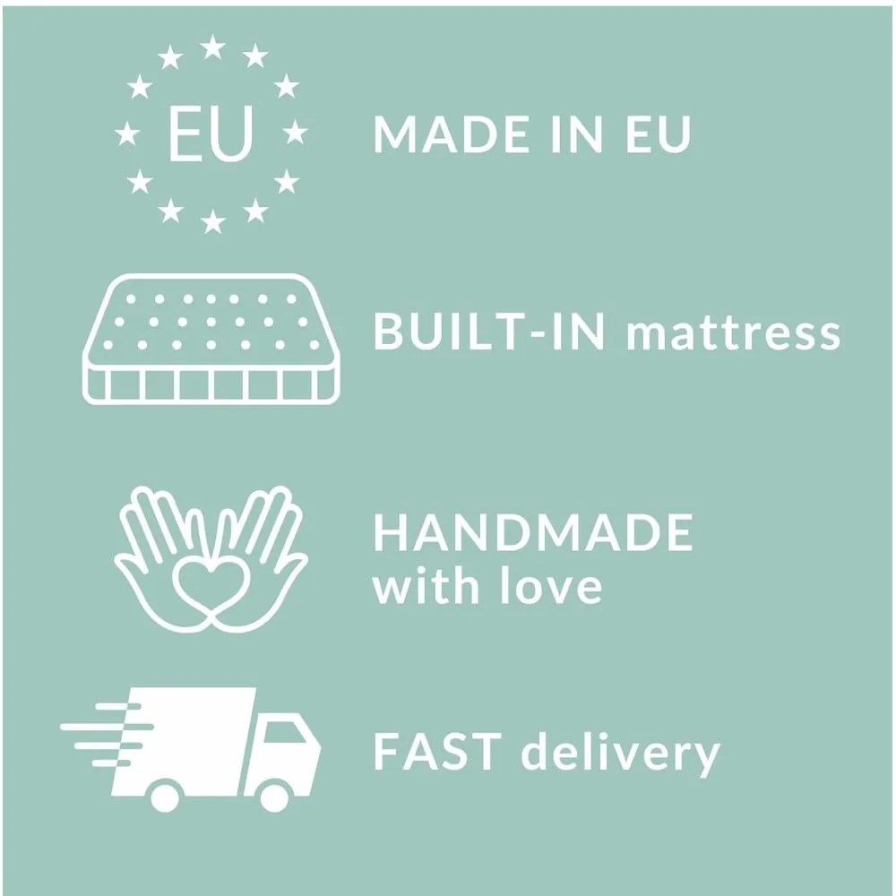 Pat boxspring bej cu spațiu de depozitare 180x200 cm Blend – Maison de Rêve