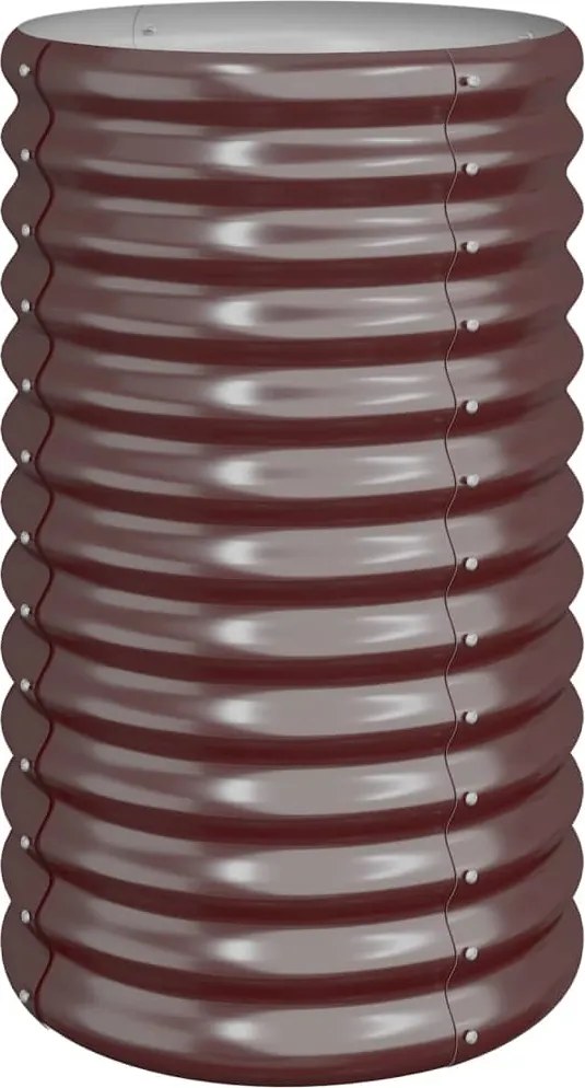 vidaXL Jardinieră grădină maro 40x40x68 cm oțel galvanizat