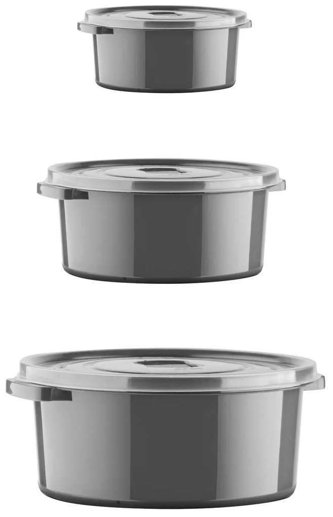 Set 12 cutii depozitare , UnicUtil, Premium Versatile, Antracit