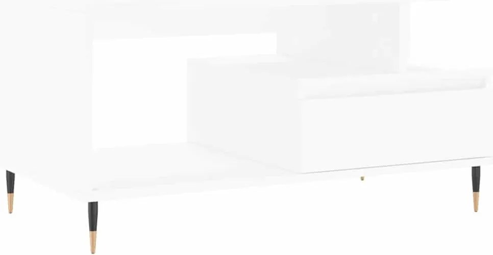 vidaXL Măsuță de cafea, alb, 90x49x45 cm, lemn prelucrat