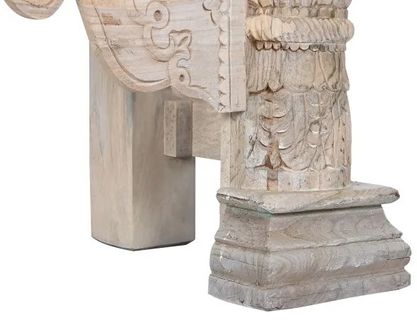 Consola sculptata, natur, din lemn de mango, Emperia
