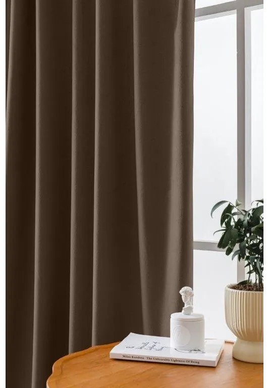 Draperie opacificanta maro VELVET 140x270 cm Agatat: Rejansa