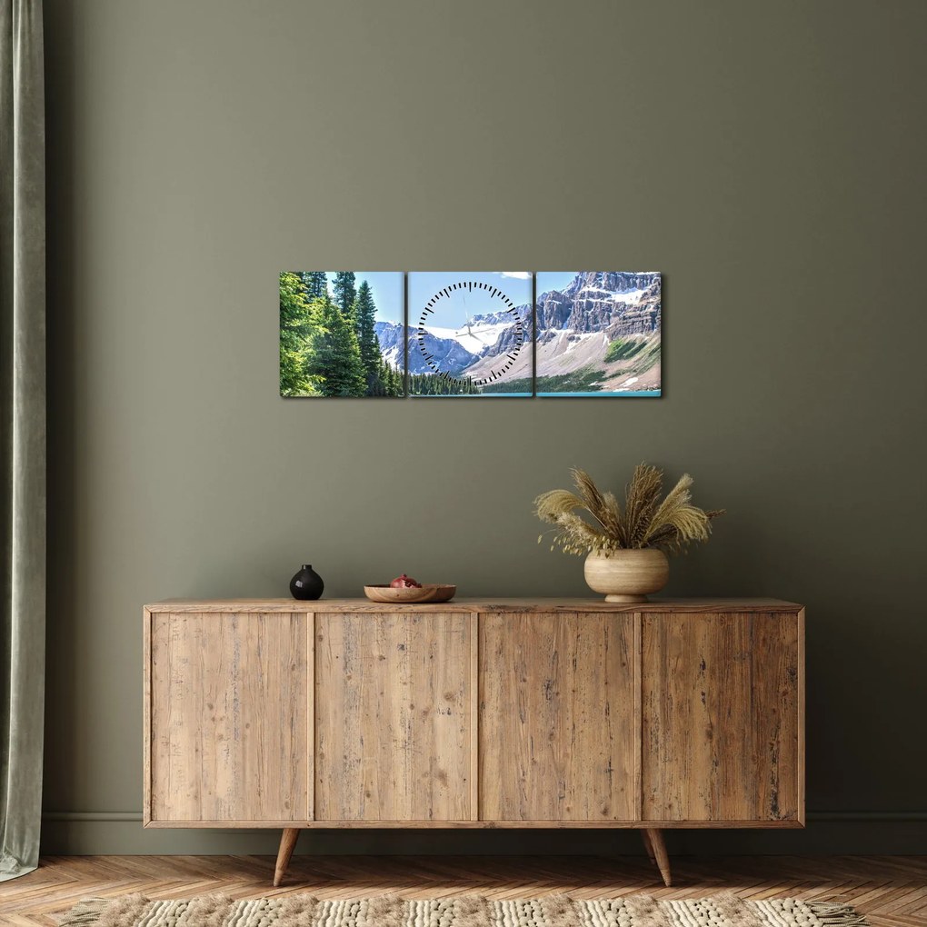 Tablou - Lac Alpin (cu ceas) (90x30 cm)
