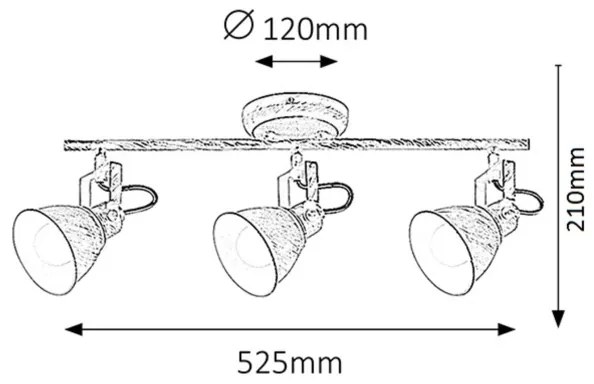 Rabalux 5968 - Lampă spot VIVIENNE 3xE14/40W