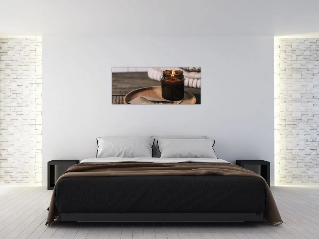 Tablou - Lumânare aprinsă (120x50 cm)