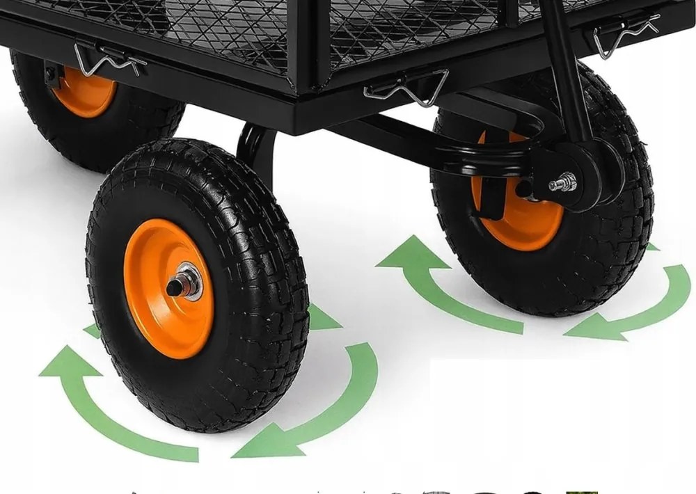 Cărucior de grădină multifuncțional 3in1 cu o capacitate de încărcare de 200 kg