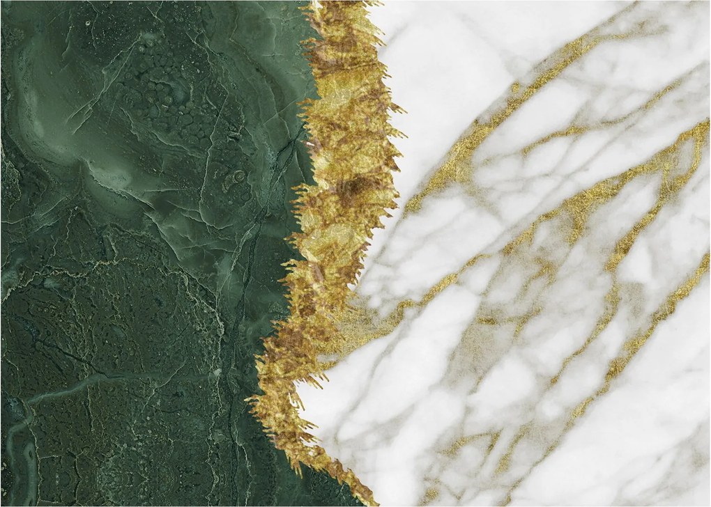 Tablou pe sticlă - Marmură verde N⁰1 (70x50 cm)