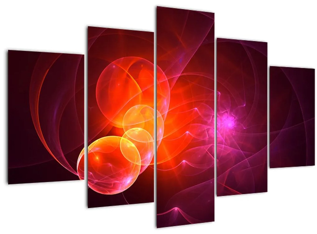 Tabloul modern cu abstracțiune roz (150x105 cm)