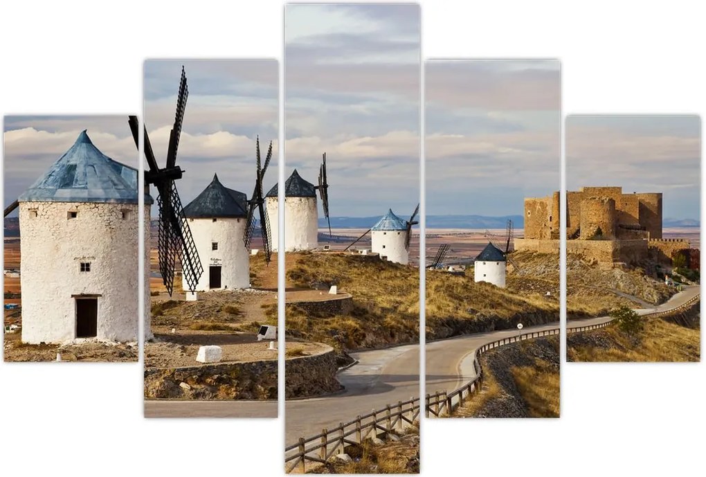 Tablou - Morile de vânt din Consuegra, Spania (150x105 cm)