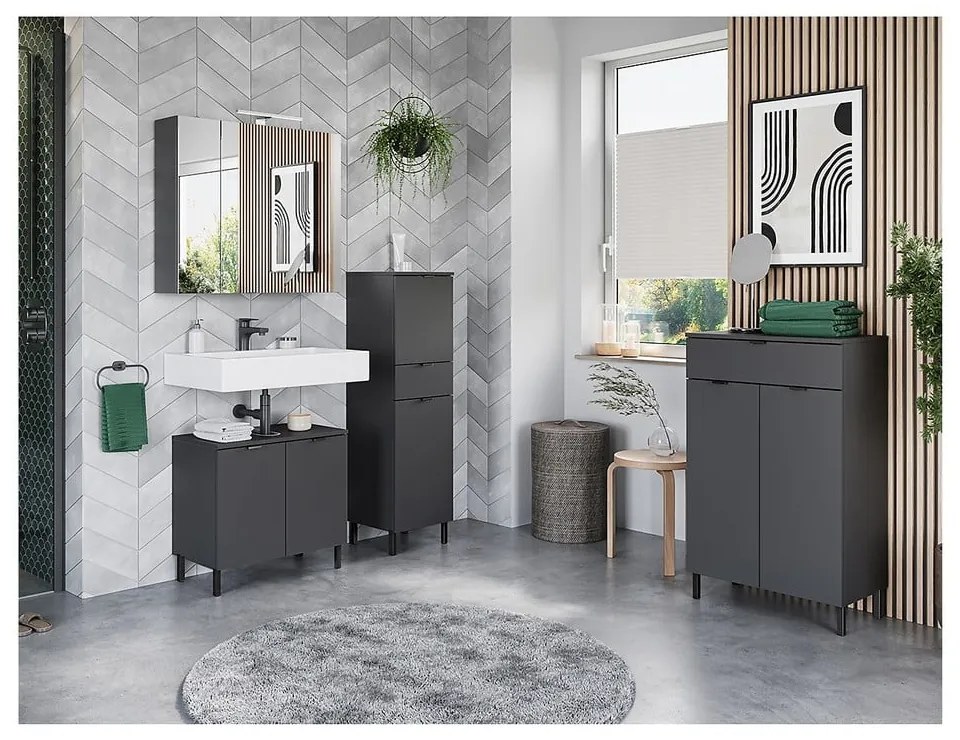 Dulap sub chiuvetă gri antracit 60x56 cm Arcena – Germania