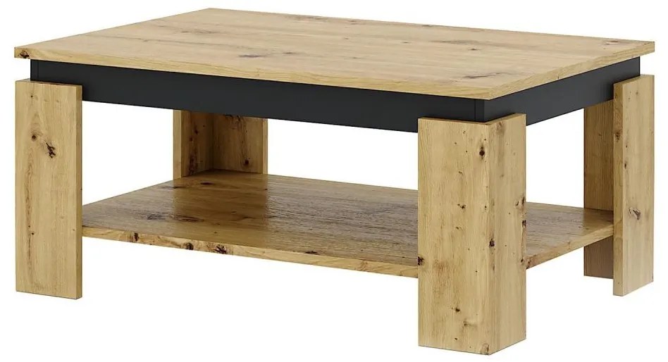 Măsuță de cafea LUNO, stejar Artisan/negru