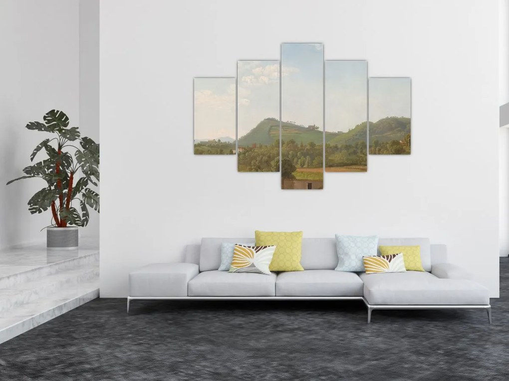 Tablou - Simon Denis,  View Near Naples, reproducere (150x105 cm)