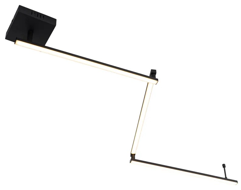 Plafoniera neagră 150,8 cm inclusiv LED reglabilă cu 3 trepte de luminozitate - Annuschka
