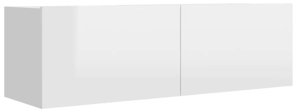 Set de dulapuri TV, 6 piese, alb extralucios, PAL 1, Alb foarte lucios, 100 x 30 x 30 cm