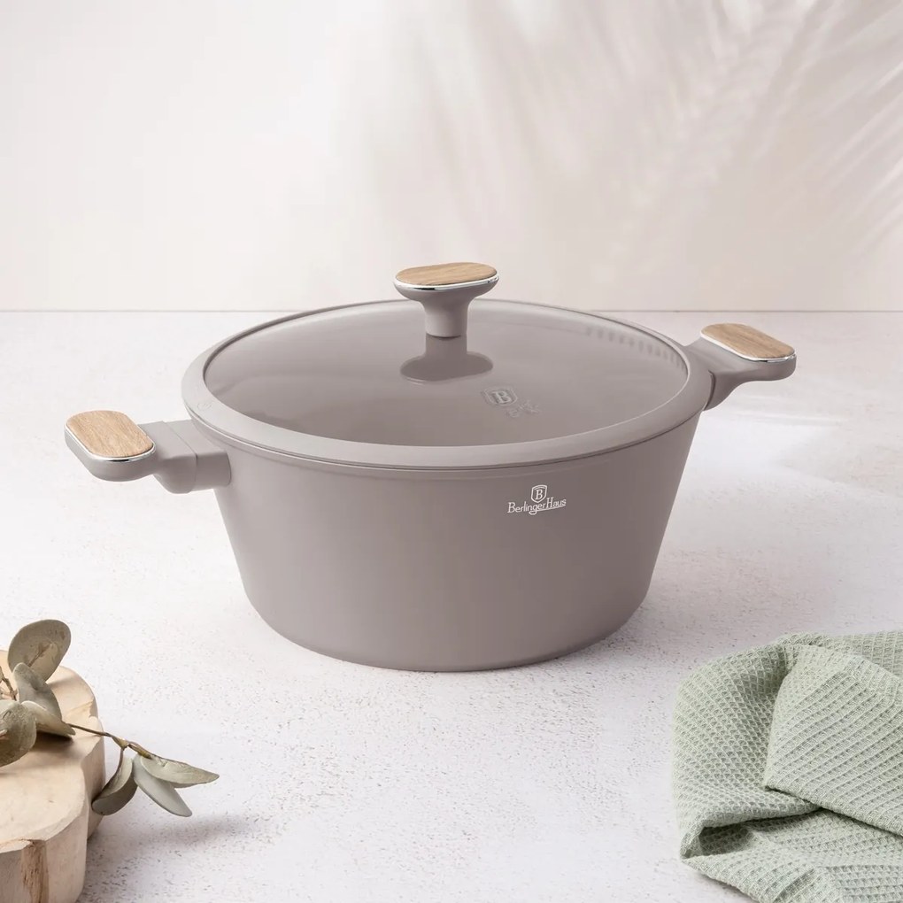 BerlingerHaus Set de vase cu suprafață din titanTaupe  Nordic, 10 piese