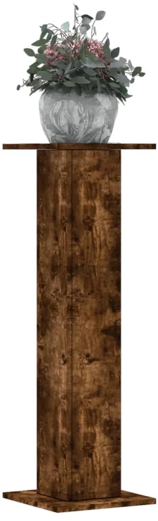 vidaXL Suporturi de plante 2 buc. stejar fumuriu 30x30x95 cm lemn