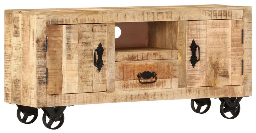 vidaXL Comodă TV, 110x30x50 cm, lemn de mango nefinisat