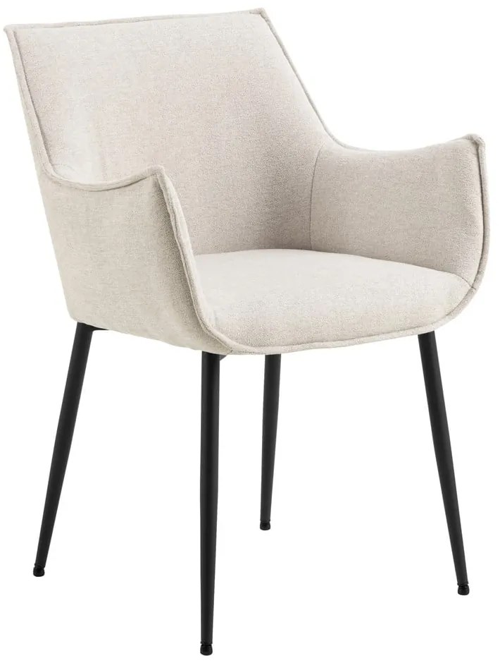 Scaun de sufragerie crem tapițat Bonita – Actona