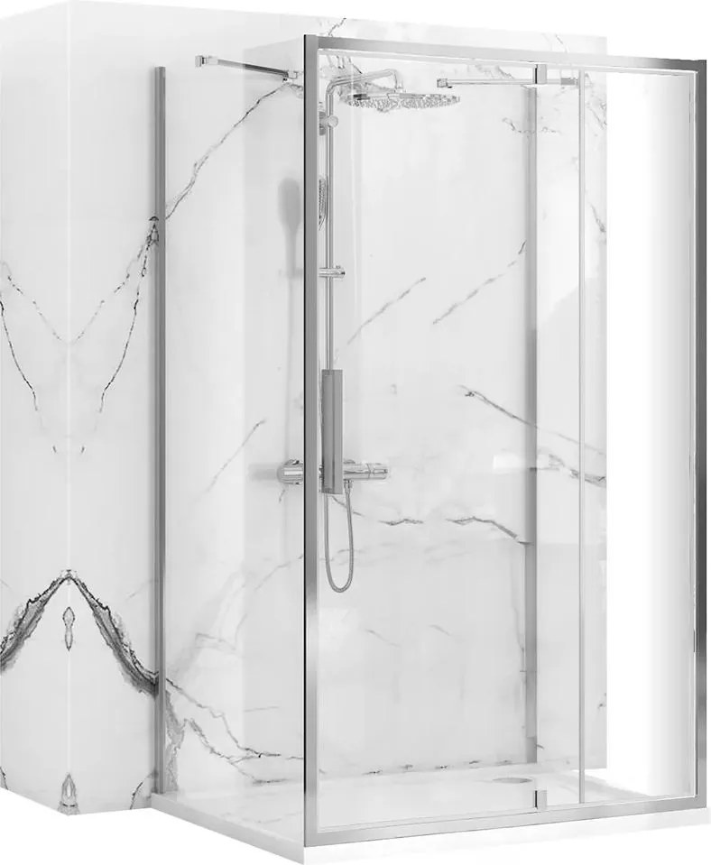 Cabina dus REA Rapid Swing 120x90 cm crom