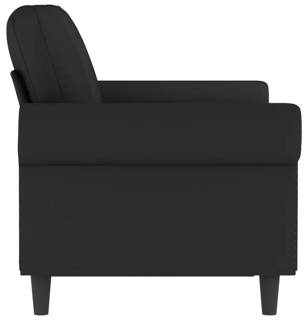 Canapea cu 2 locuri, negru, 120 cm, catifea Negru, 152 x 77 x 80 cm
