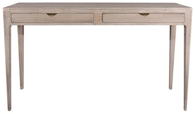 Consola natur din lemn masiv de pin, 2 sertare, Ernest