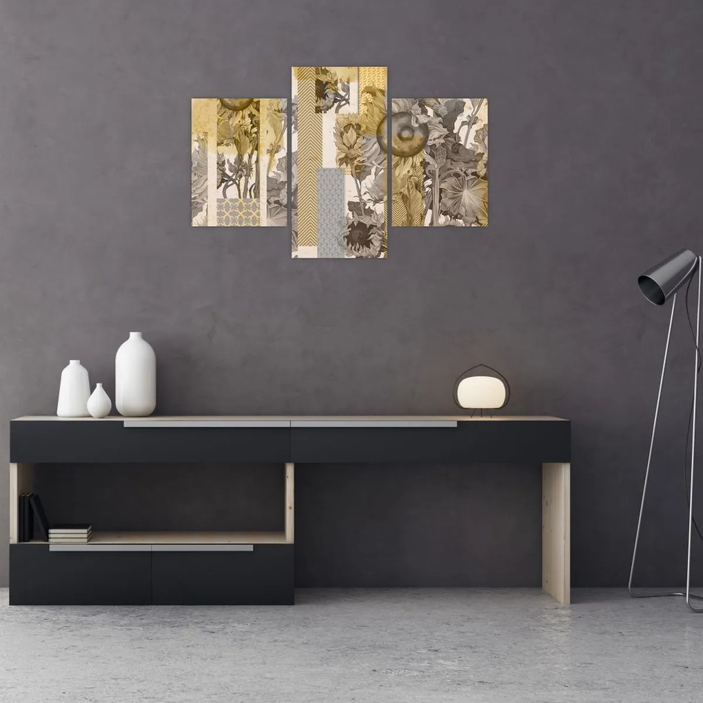 Tablou - Colaj cu floarea-soarelui (90x60 cm)