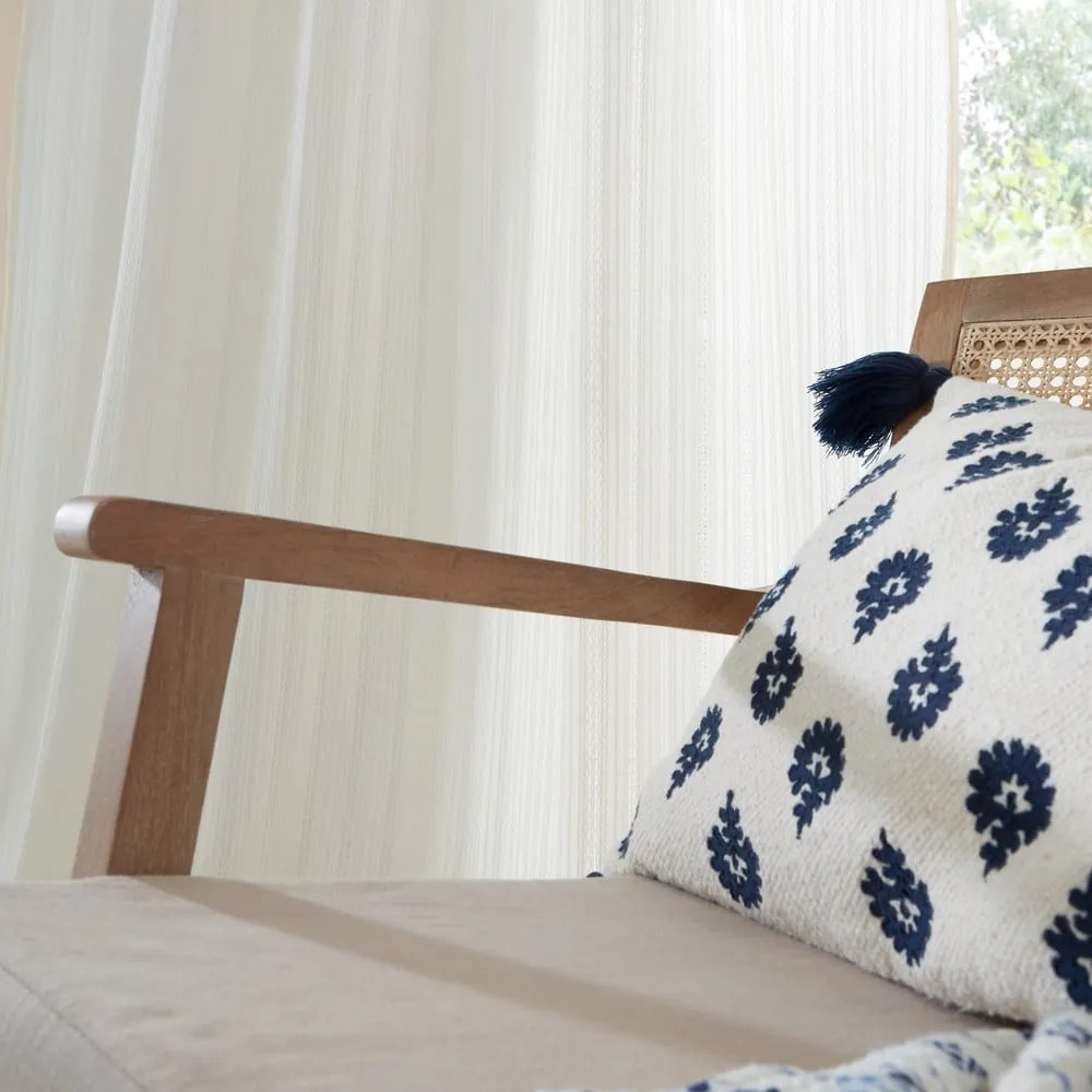 Perdea albă din bumbac 140x122 cm Zofia Broderie Anglaise – Pineapple Elephant