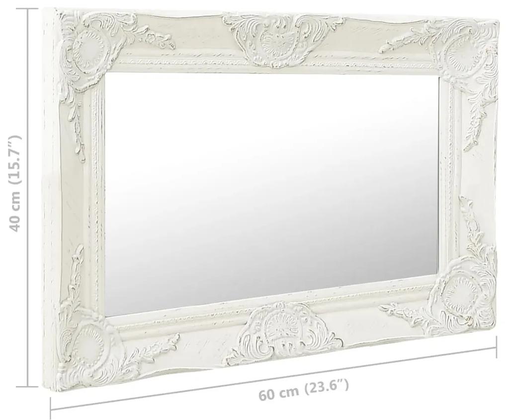 Oglinda de perete in stil baroc, alb, 60 x 40 cm Alb, 60 x 40 cm, 1