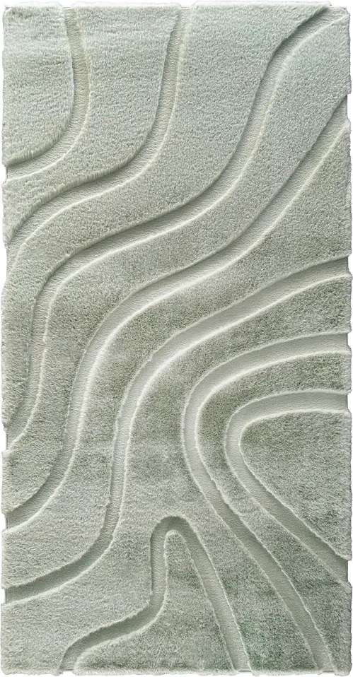 Covor, verde/model 3D, 140x200, PUFIN TYP 2