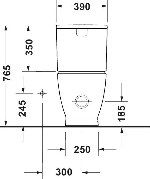 Duravit 20600900002 - vas WC compact D‑CODE, ceramică, alb lucios