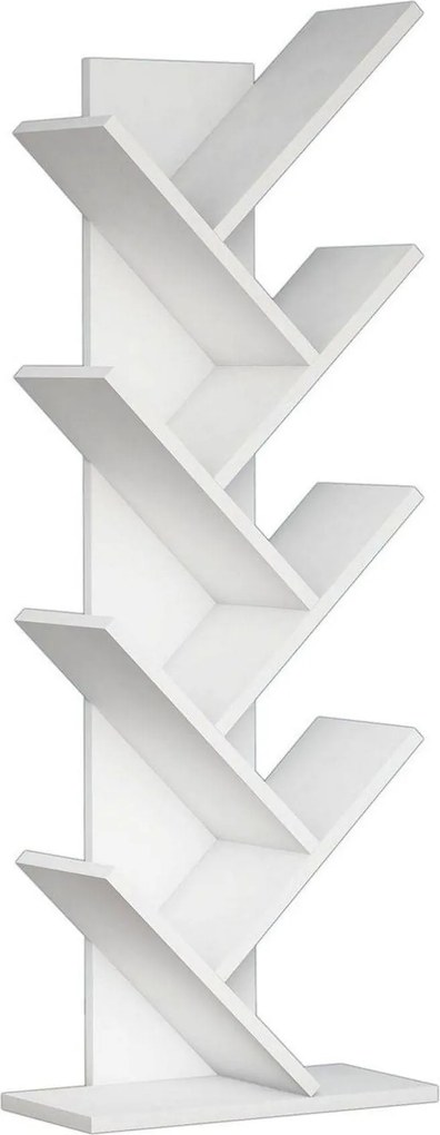 Biblioteca HITIT, alb, PAL melaminat, 46x22x129 cm