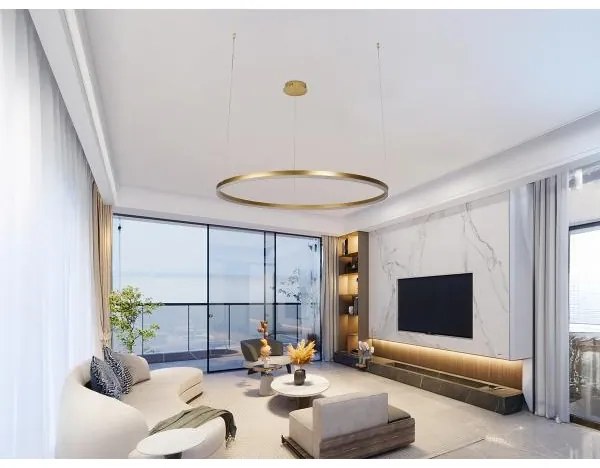 Lustră LED dimabilă pe cablu LED/55W/230V 3000-6500K + telecomandă