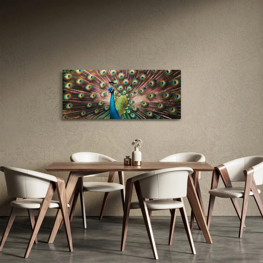 Tablou - Păun (120x50 cm)