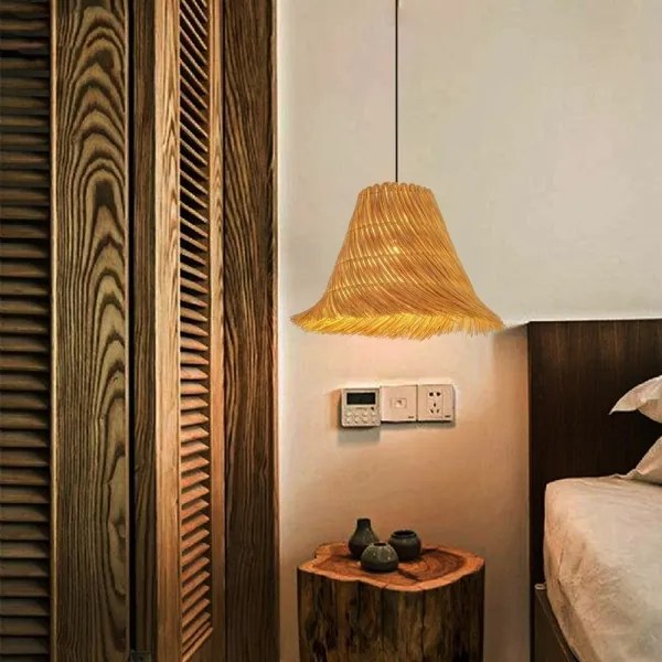 Lustră pe cablu Immax 08273L NATURALEZA 1xE27/40W/230V d. 45 cm ratan