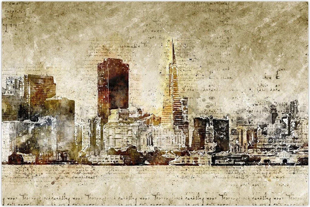 Tablou - Oraș artistic (90x60 cm)