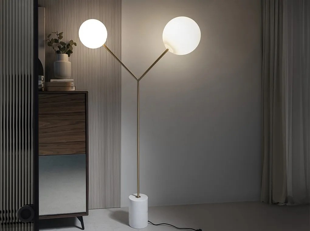 Lampadar, Lampa de podea eleganta design minimalist Golden