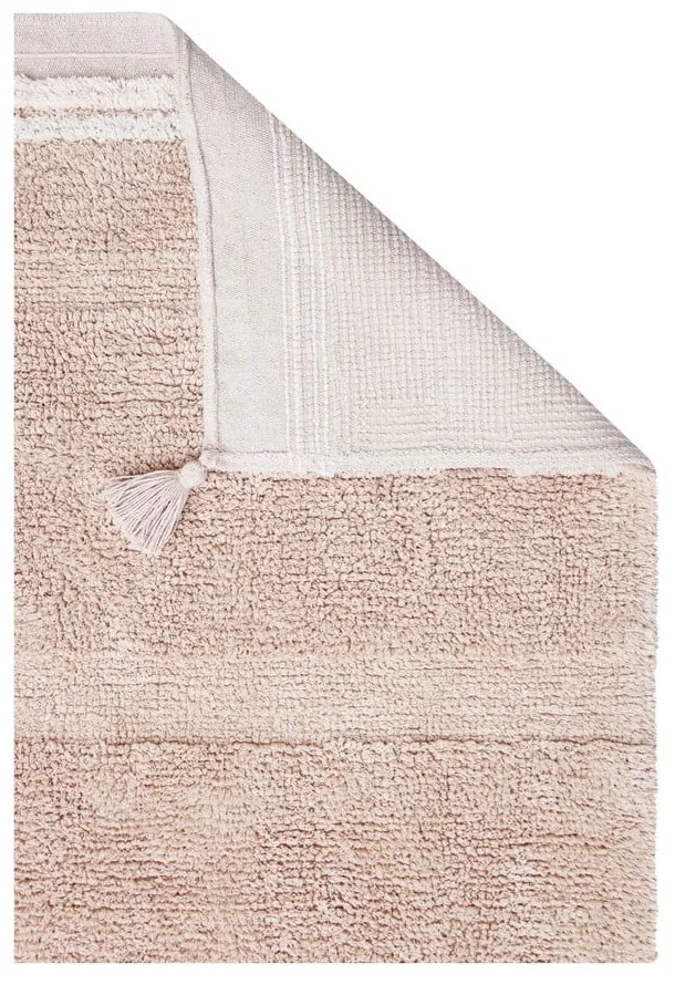 Covor roz deschis lavabil/țesut manual din bumbac 90x130 cm Bloom Rose – Lorena Canals