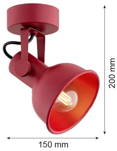 Spot LENORA 1xE14/7W/230V roșu Argon 8298