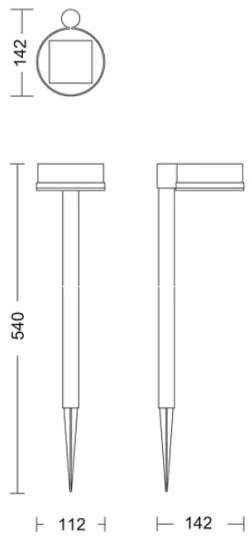Philips VYNCE LED lampă solară 1,5W 3,7V 1500mAh IP44