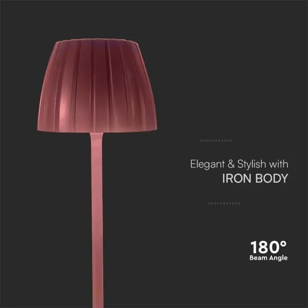 Lampă de birou LED reglabilă, reîncărcabilă, 2,7W, 3000-6000K, 1800 mAh, maro