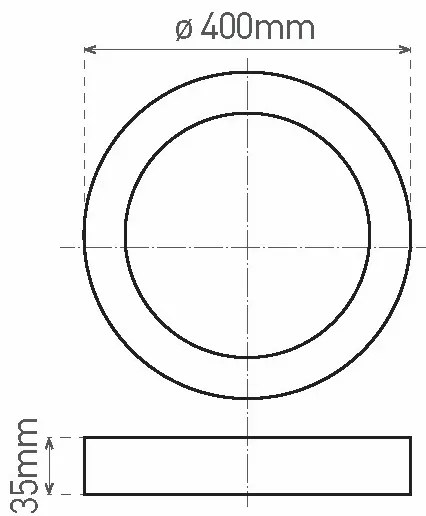 Plafonieră LED FENIX LED/32W/230V 3800K d. 40 cm alb zăpadă