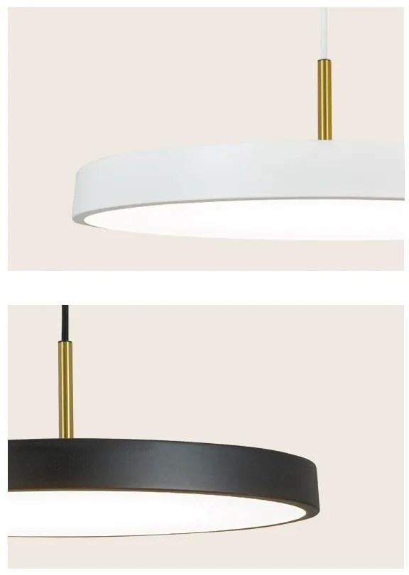Pendul LED Diametru 40cm, Alb, 18W ZB-25146